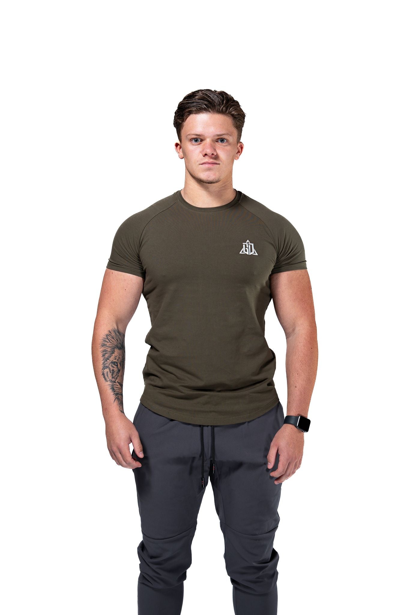 The Signature Curved Slim Green T-shirt