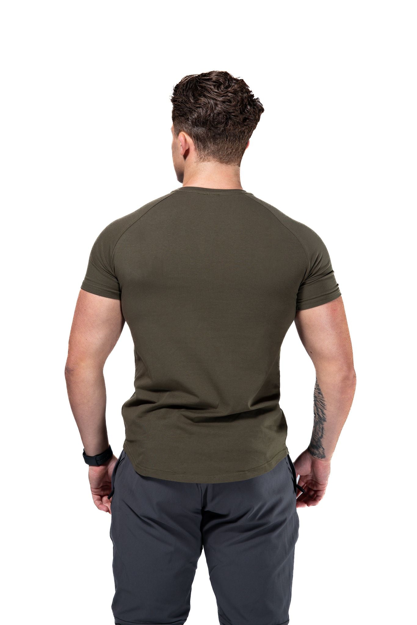 The Signature Curved Slim Green T-shirt