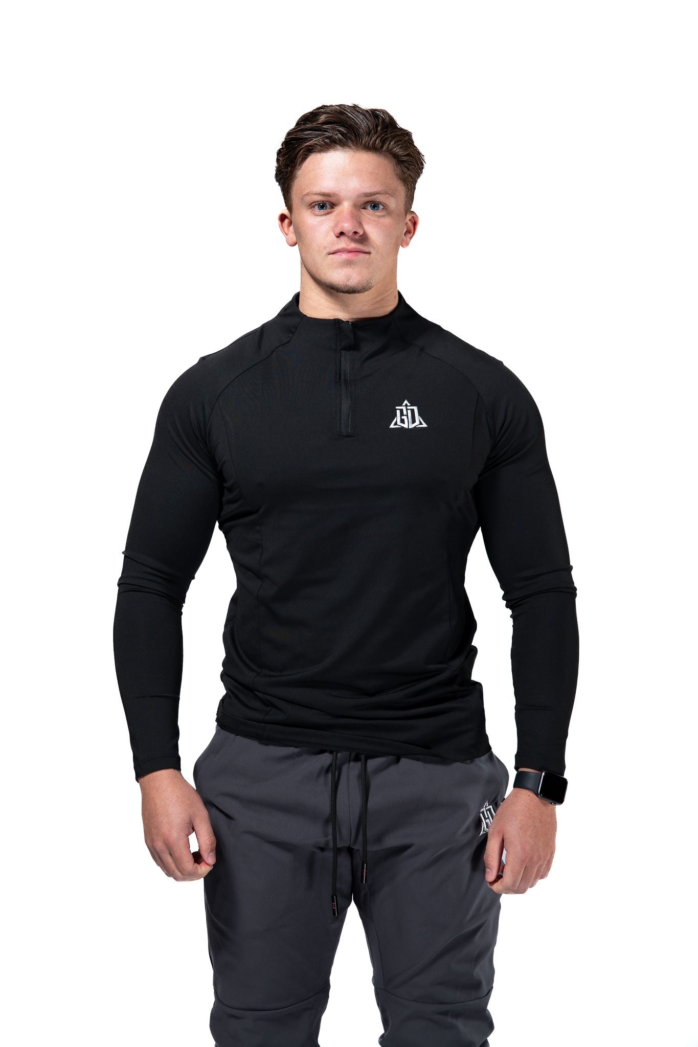 The Signature Longsleeve 1/4 Zipper Black