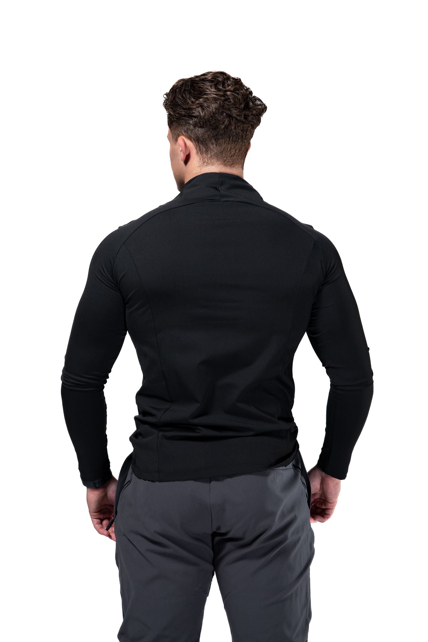 The Signature Longsleeve 1/4 Zipper Black