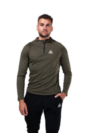 The Signature Longsleeve 1/4 Zipper Green