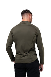 The Signature Longsleeve 1/4 Zipper Green