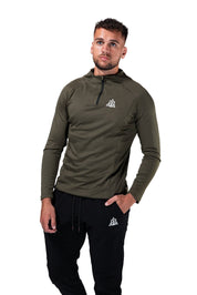 The Signature Longsleeve 1/4 Zipper Green