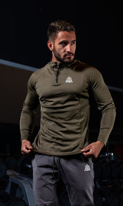 The Signature Longsleeve 1/4 Zipper Green